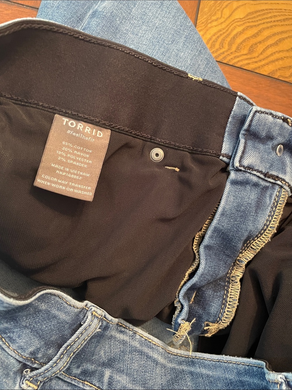 Wide-Leg Women's Jeans in Med blue M56 - Picture 9 of 9
